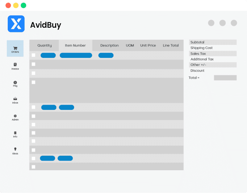 AvidBuy product screenshot